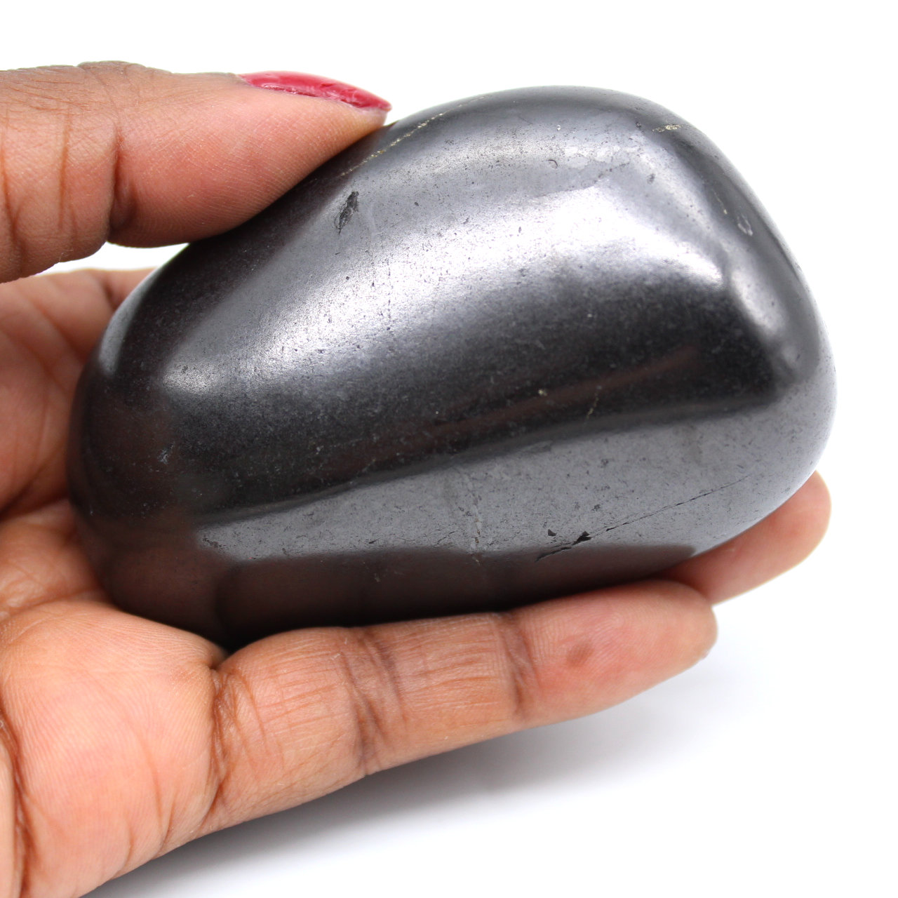 Natural shungite pebble