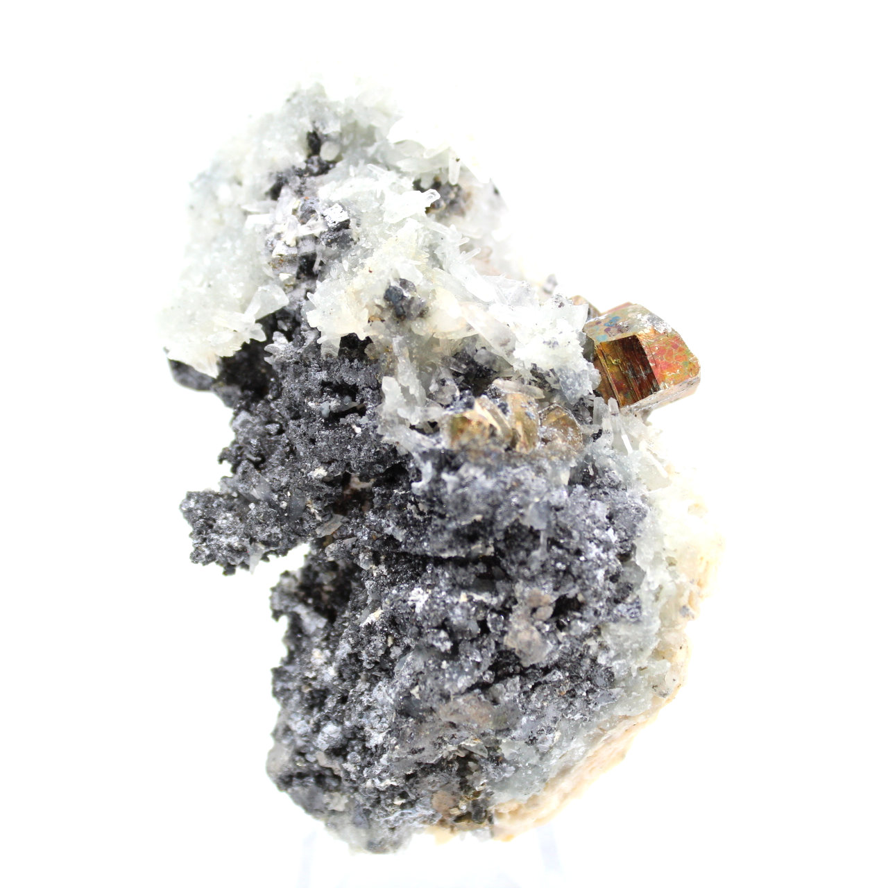 Sphalerite and galena natural crystals