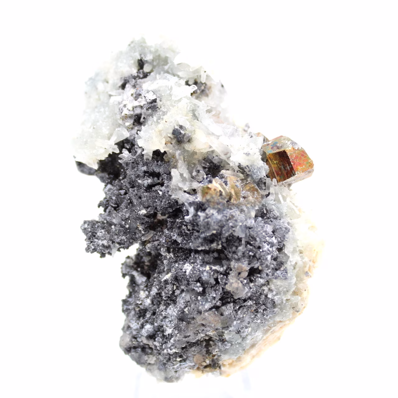 Sphalerite and galena natural crystals