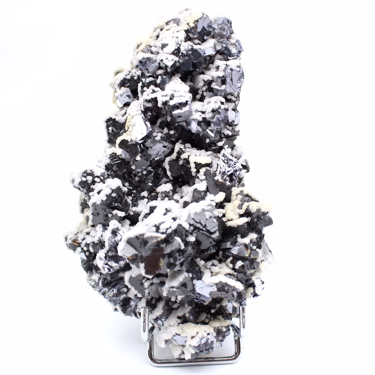 Sphalerite, galena and calcite natural crystals