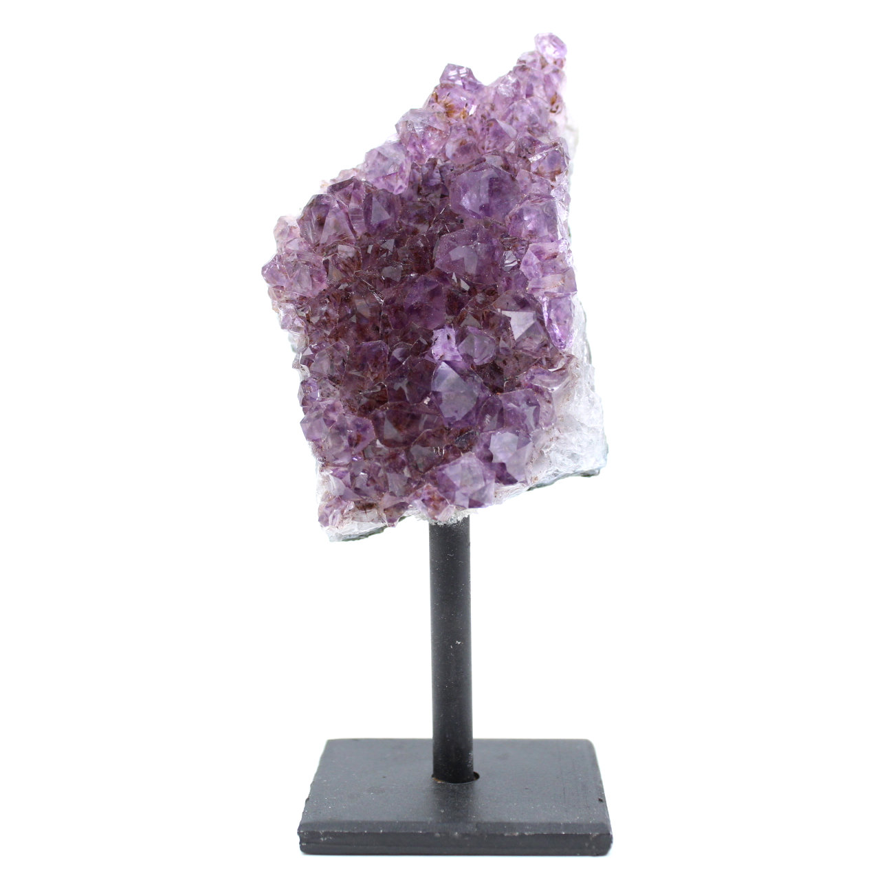 Crystallized amethyst with base