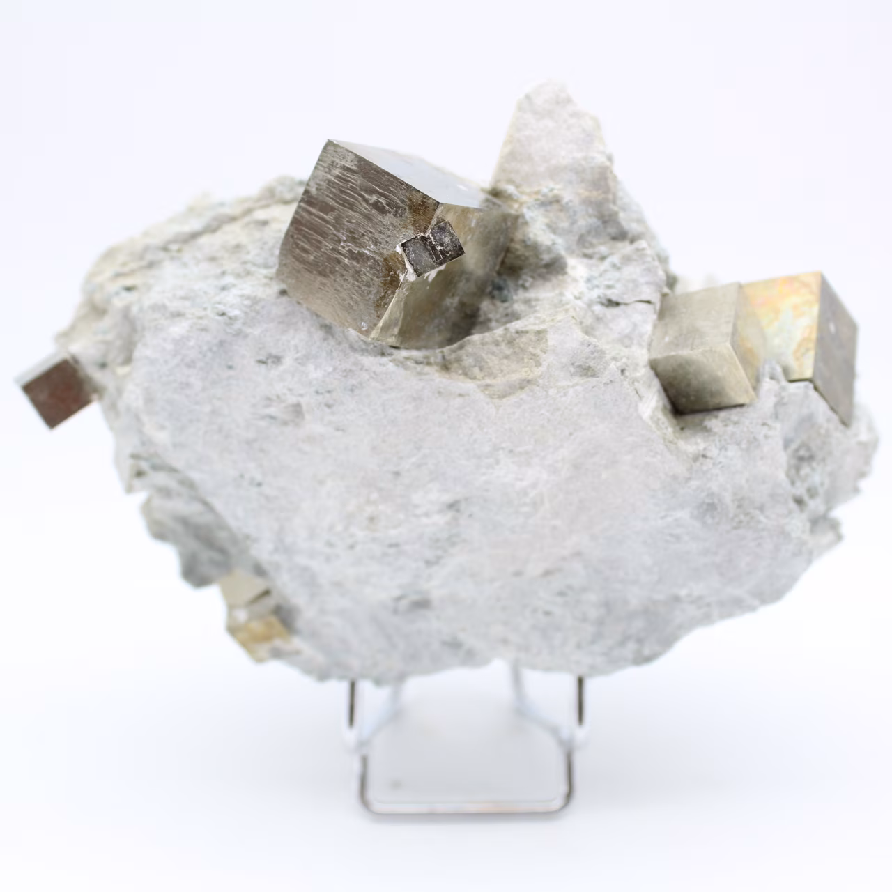 Pyrite cubic crystals