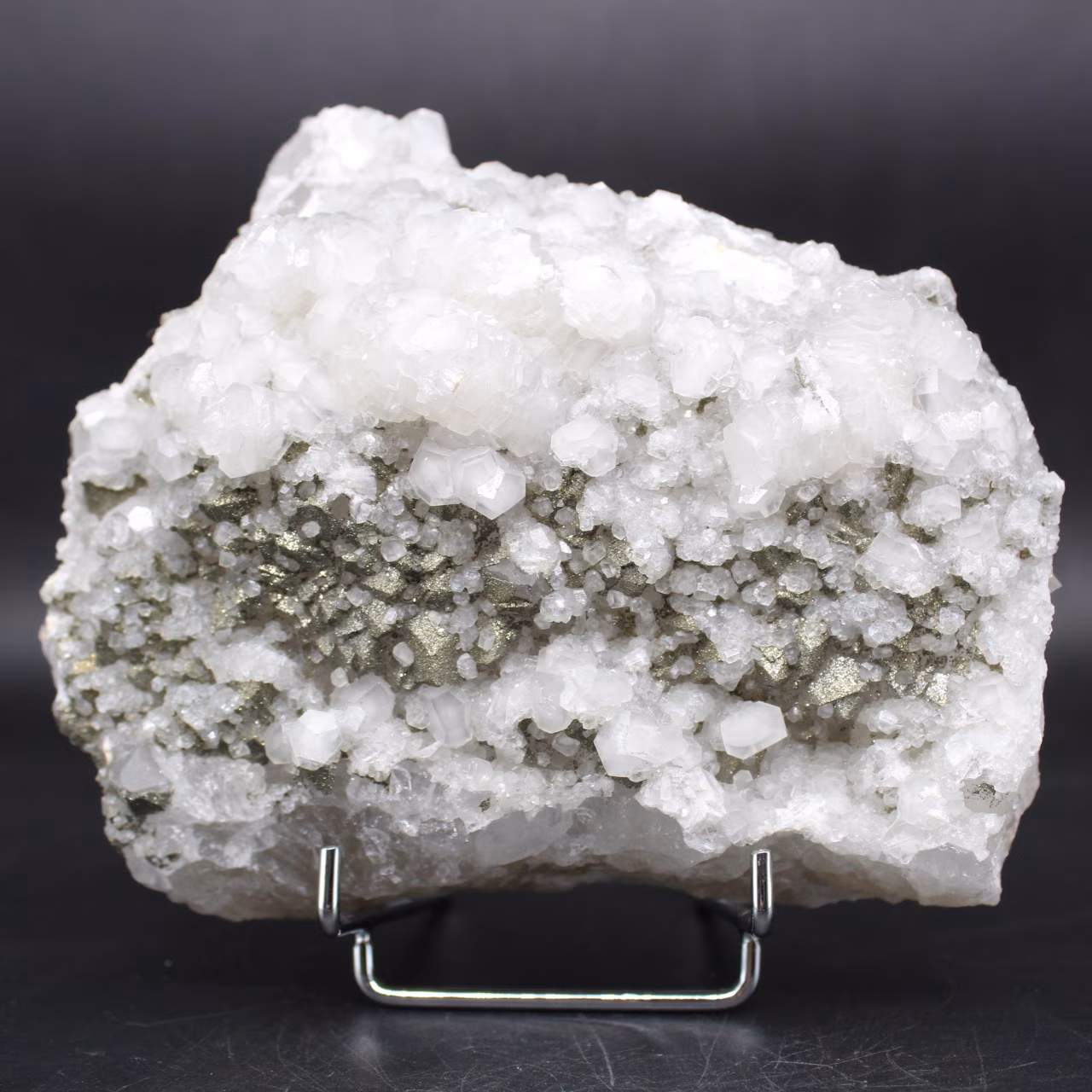 Calcite crystals with pyrite