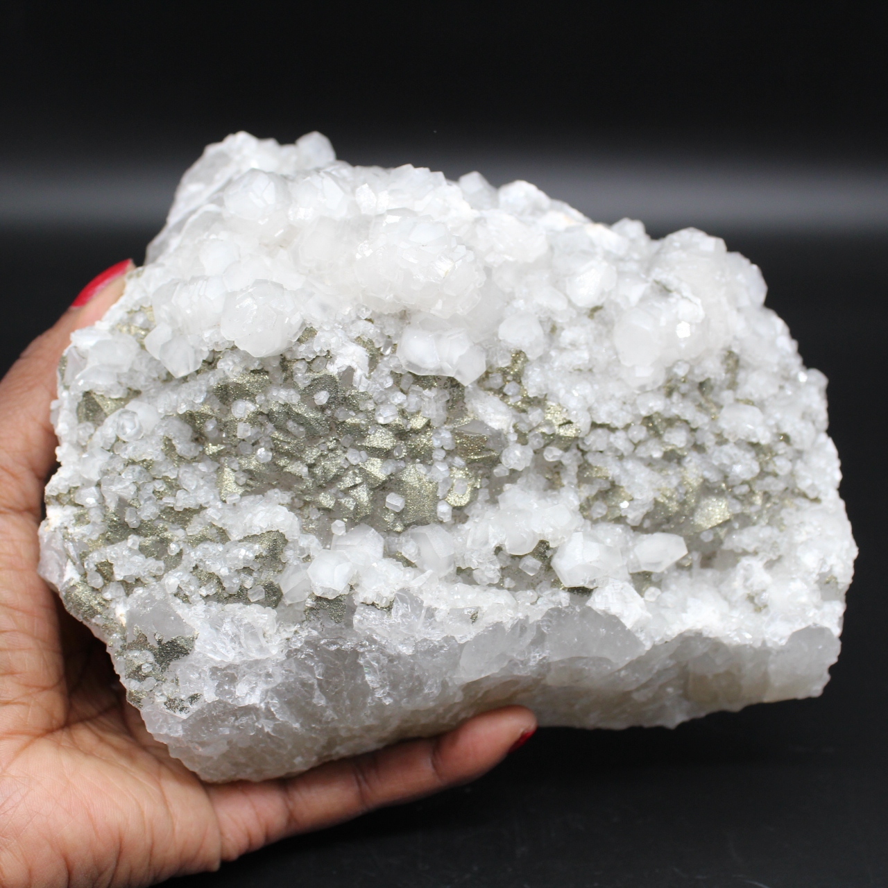 12cm 512g Pyrite Stone and Raw Calcite, Chalcopyrite Crystal 2024 Rock Mineral from China