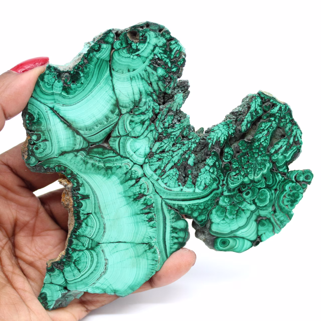Malachite polished plate