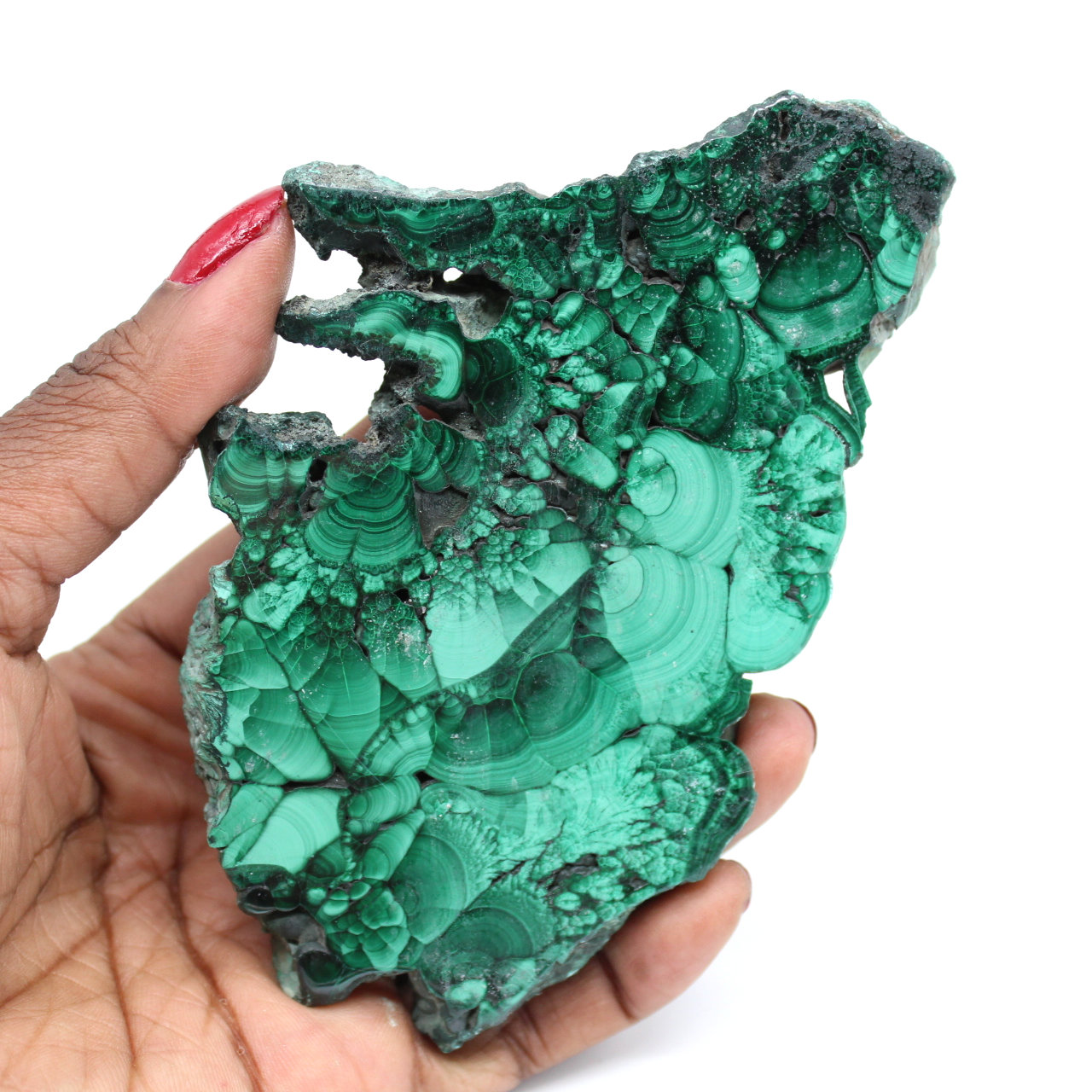 Natural malachite slab