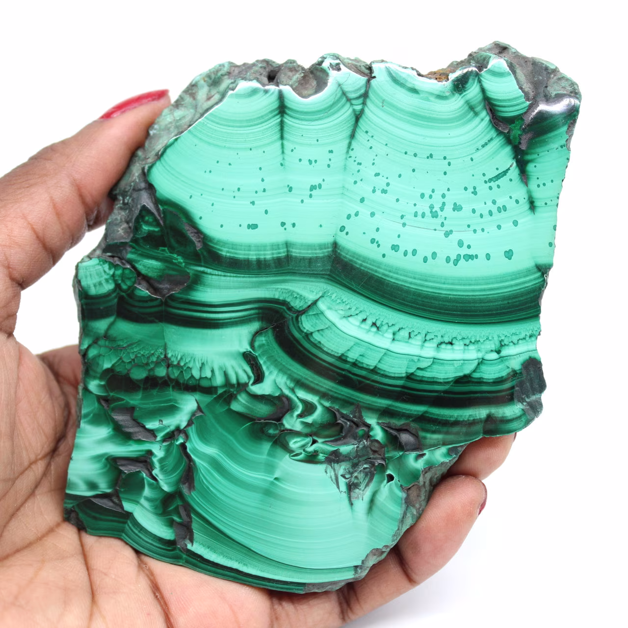 natural malachite rock