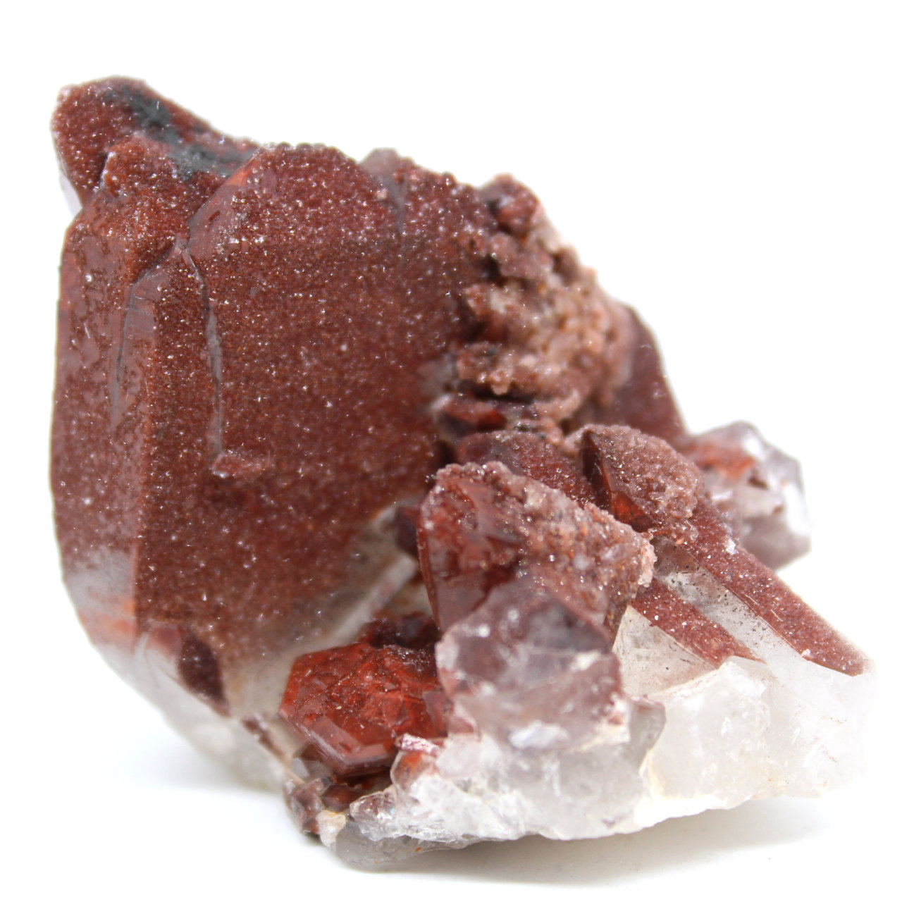 Crystallized red quartz