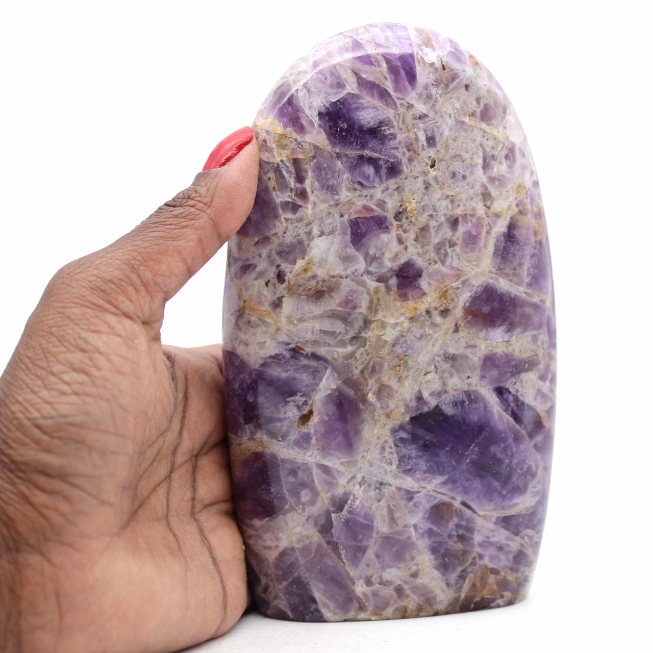 Rock polished in Amethyst