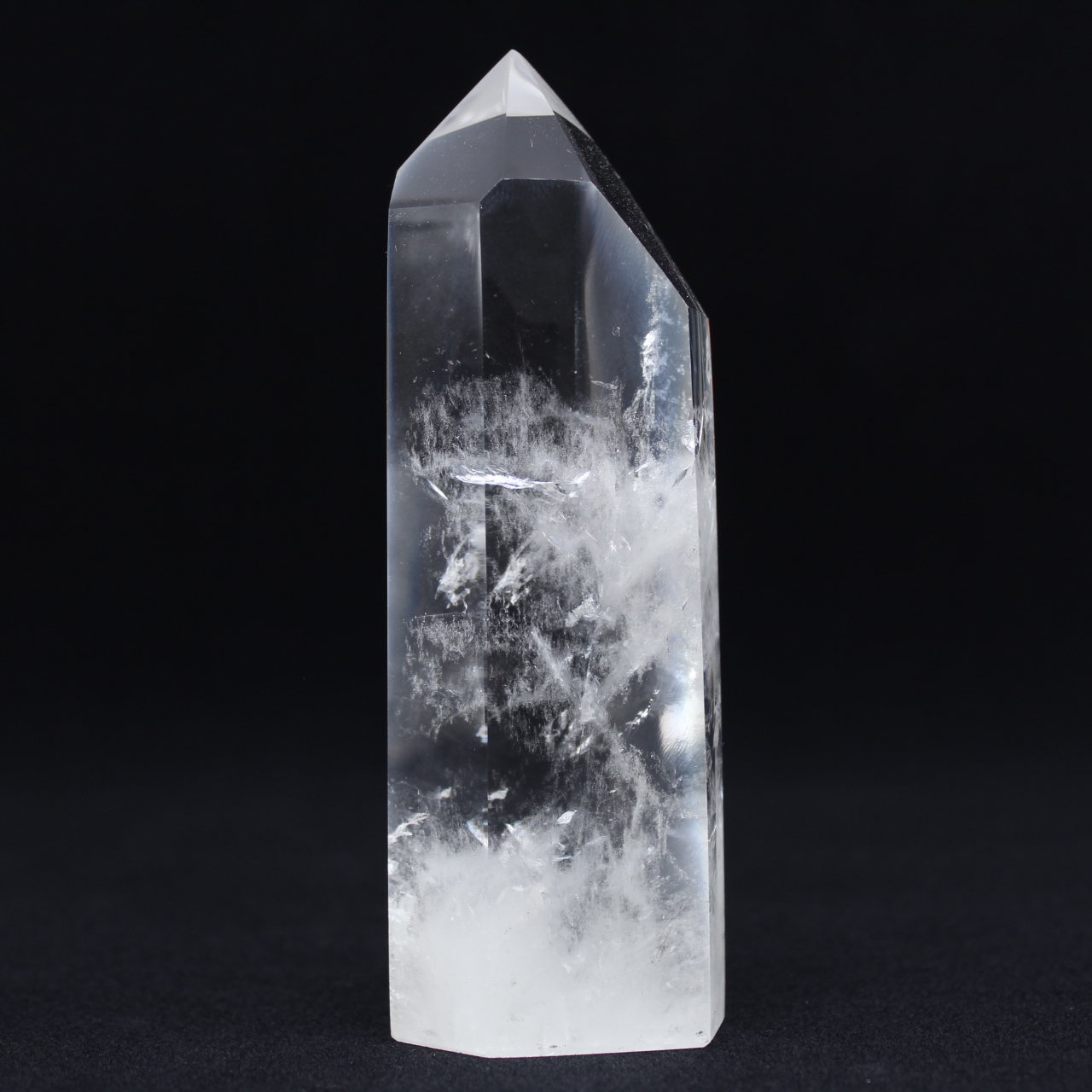 Polished rock crystal prism