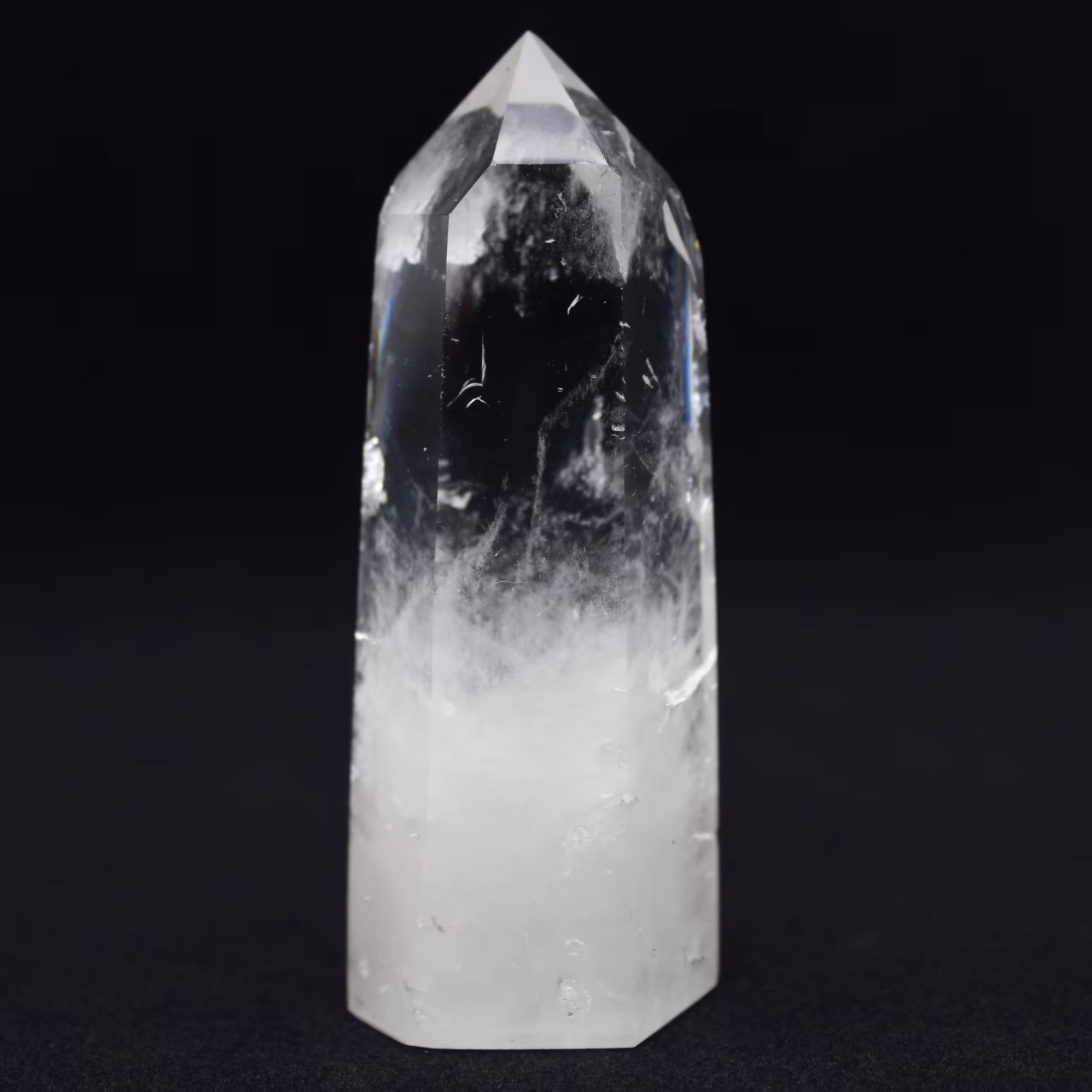 Polished quartz crystal