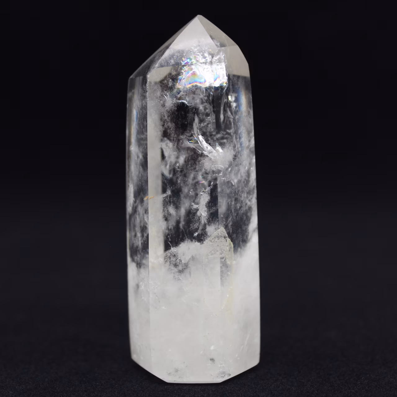 Polished rock crystal prism