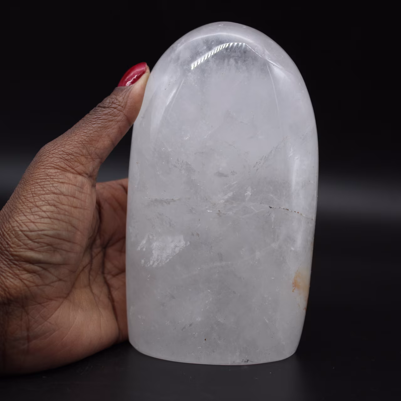 Natural rock crystal stone