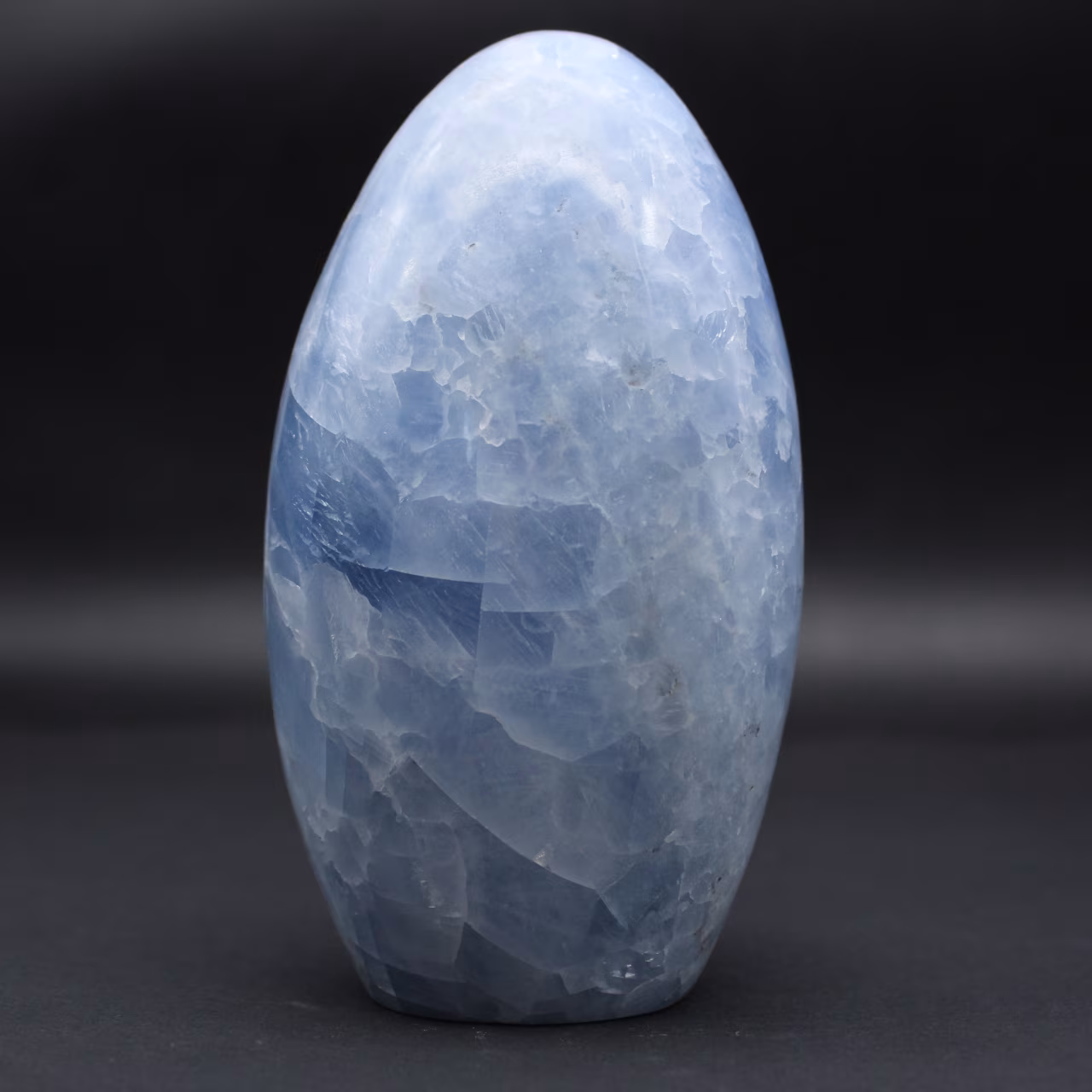polished blue calcite