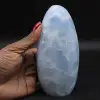 Natural ornamental blue calcite - 4