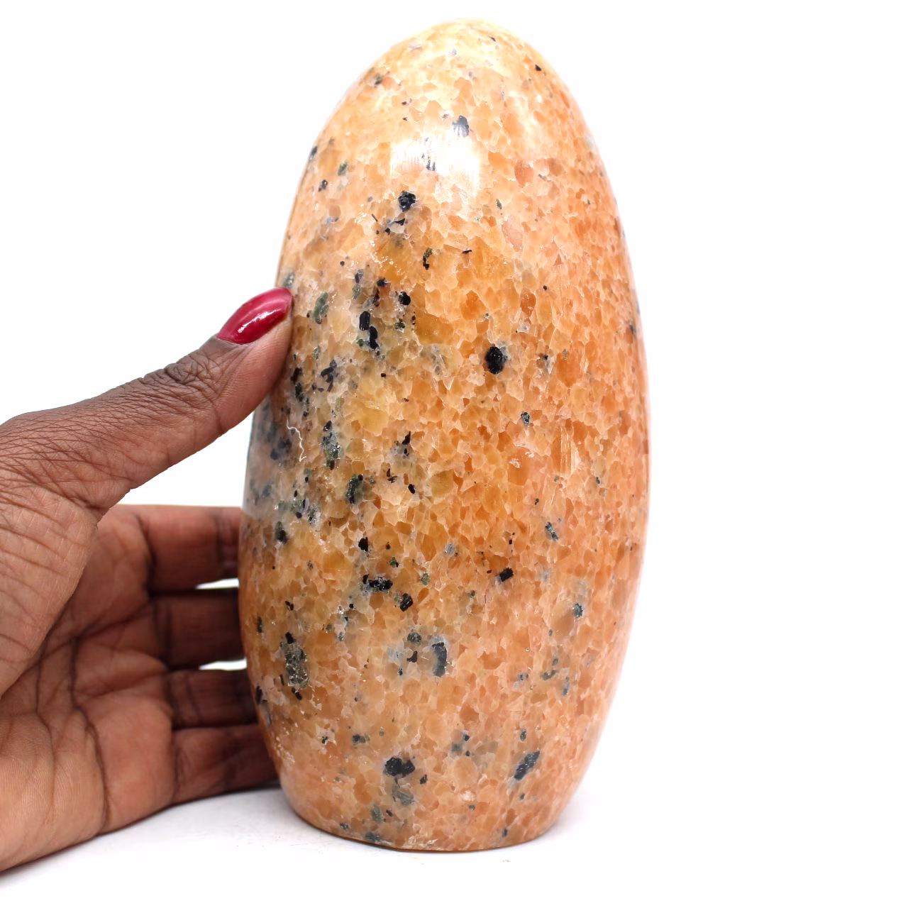 Orange calcite rock