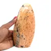 Orange calcite polished freeform - 0