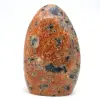 Polished orange calcite stone - 0