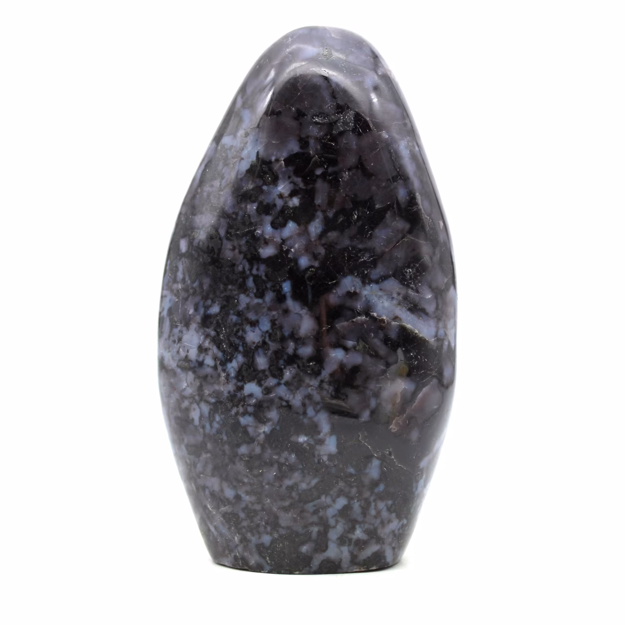 Polished freeform in indigo gabbro