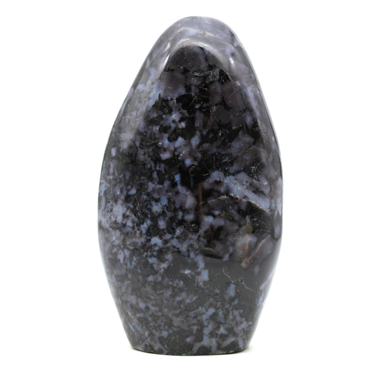 Polished freeform in indigo gabbro