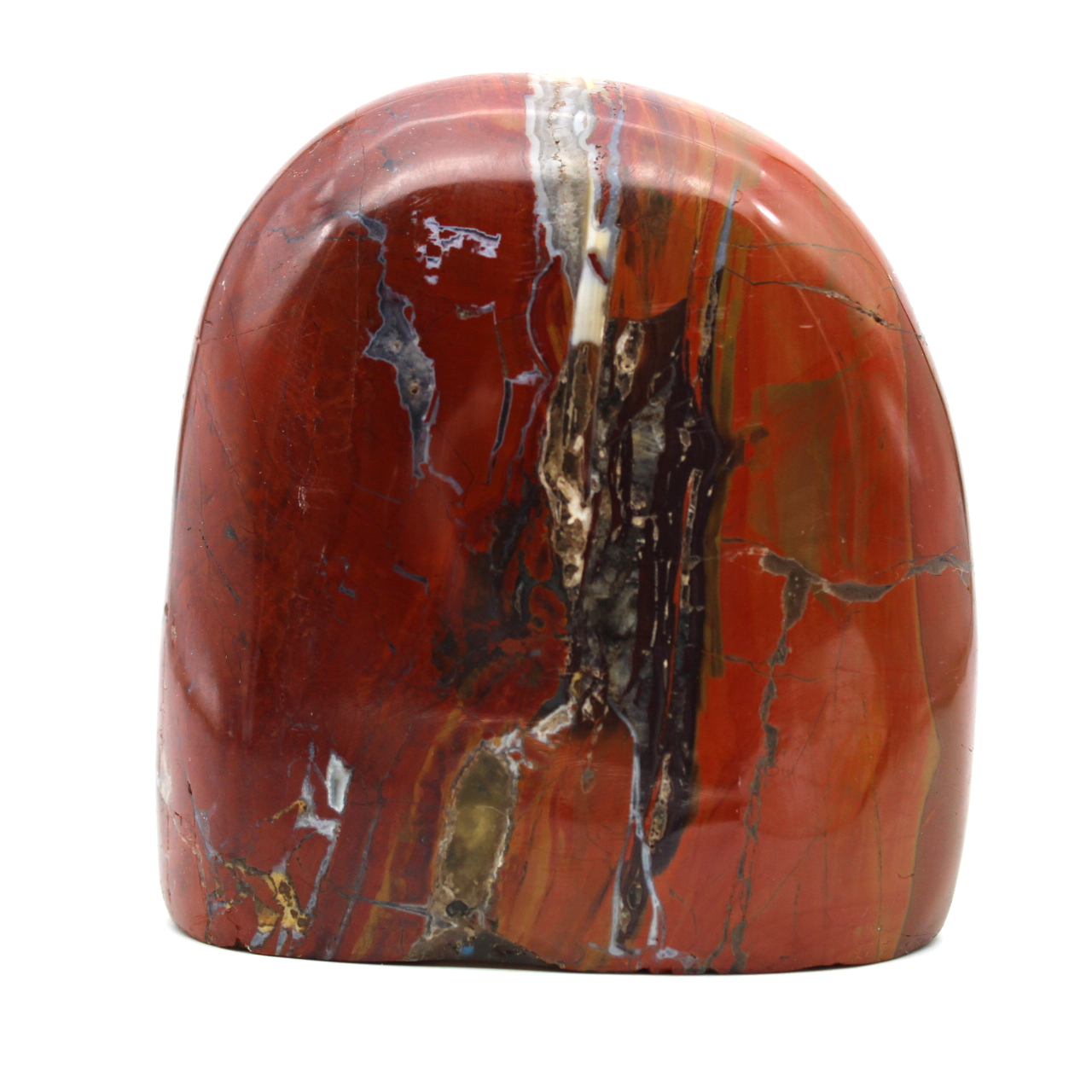 Polished rock in red jasper