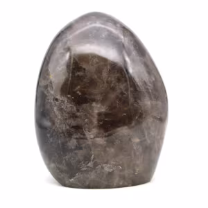 Polished smoky quartz stone