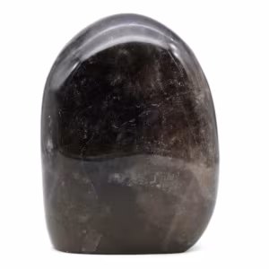 Polished smoky quartz freeform