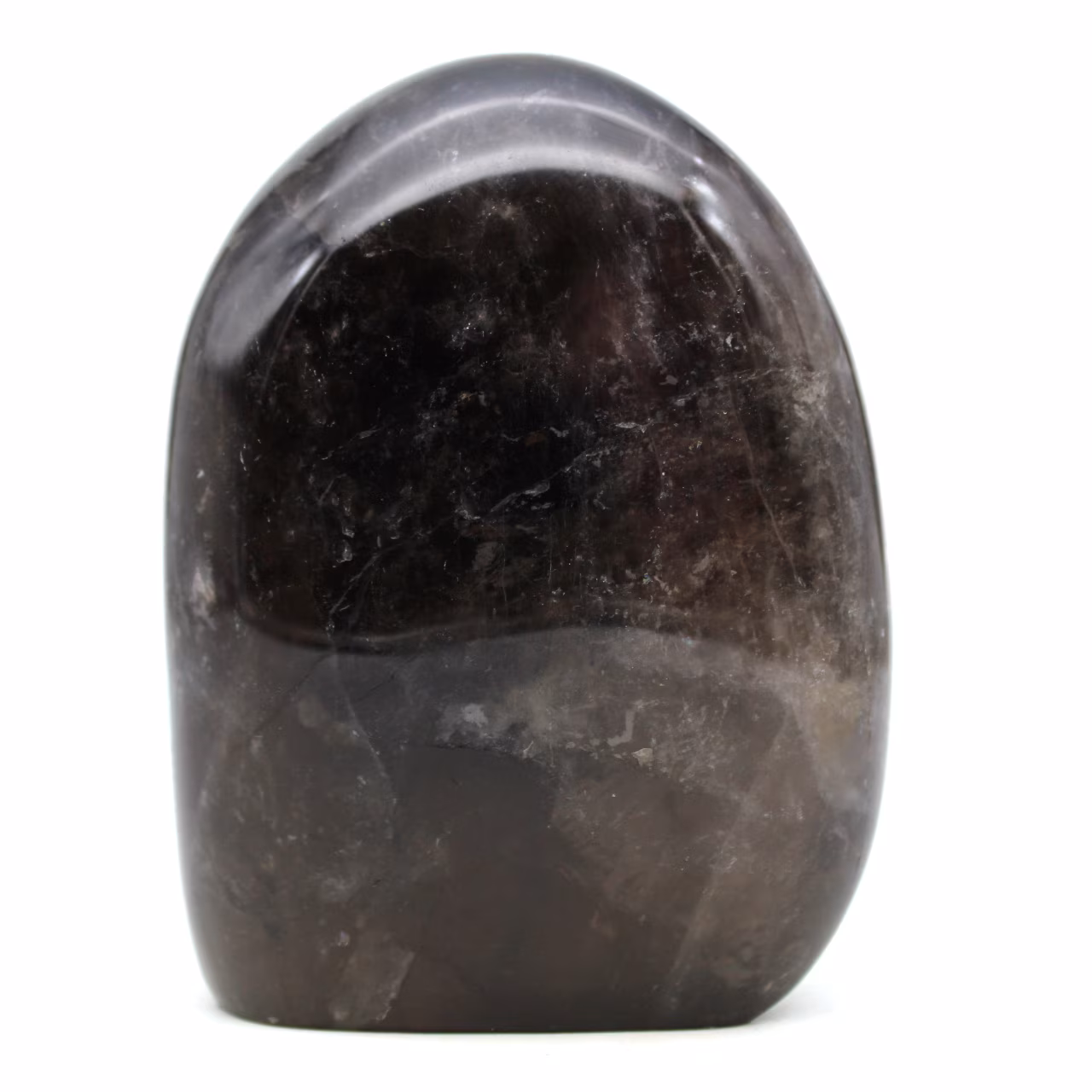 Polished smoky quartz freeform