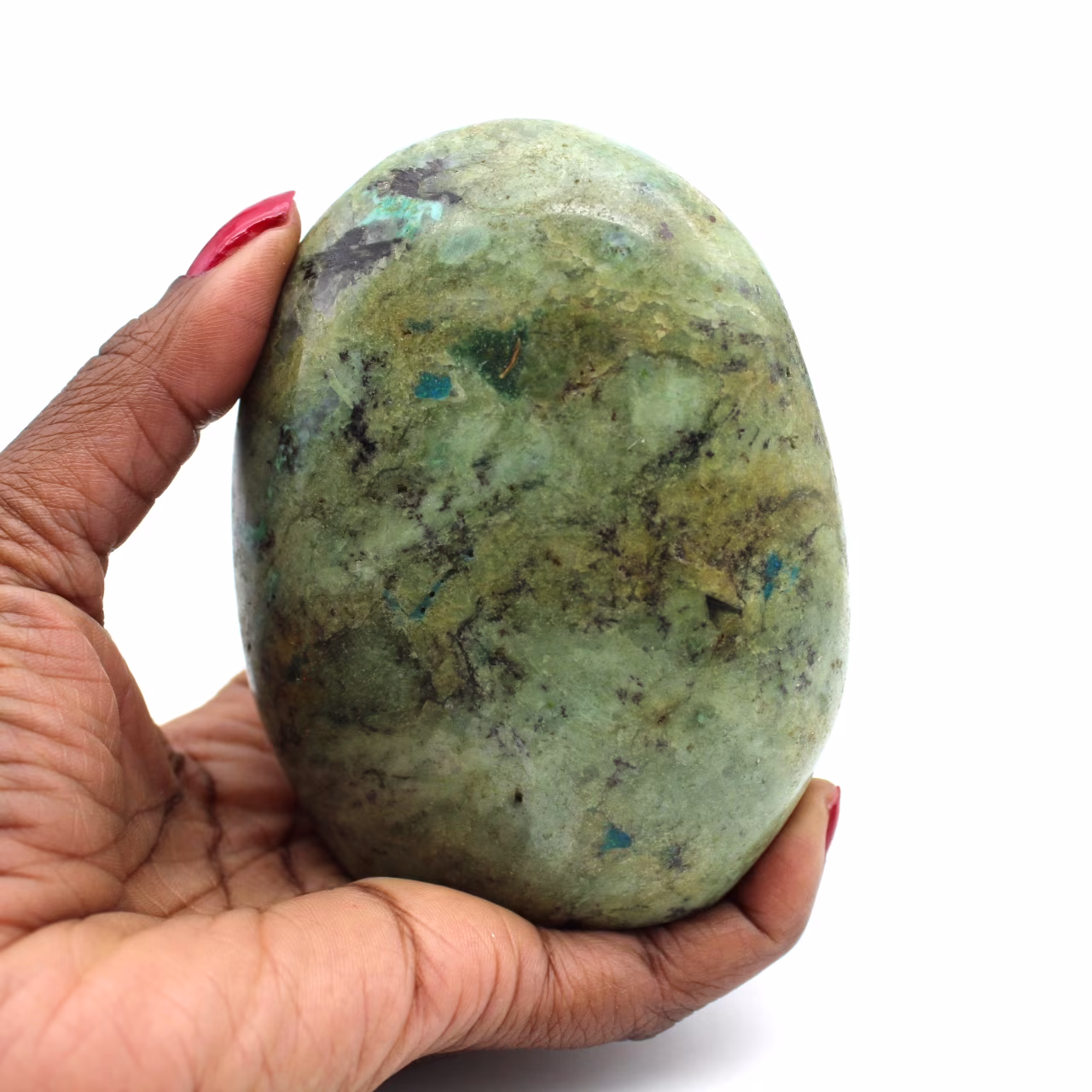 Natural green feldspar