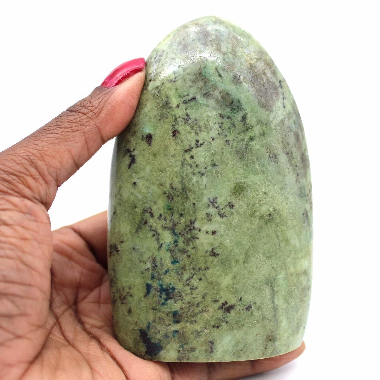 Green feldspar polished stone