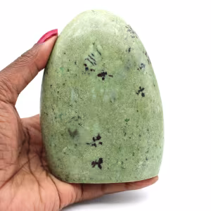 Green feldspar polished freeform