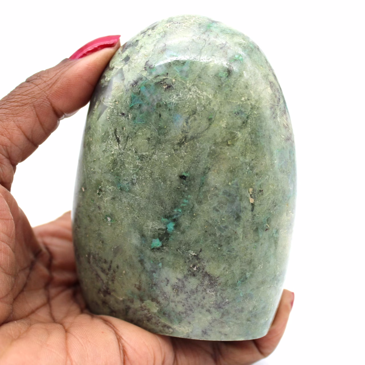 Green feldspar paperweight