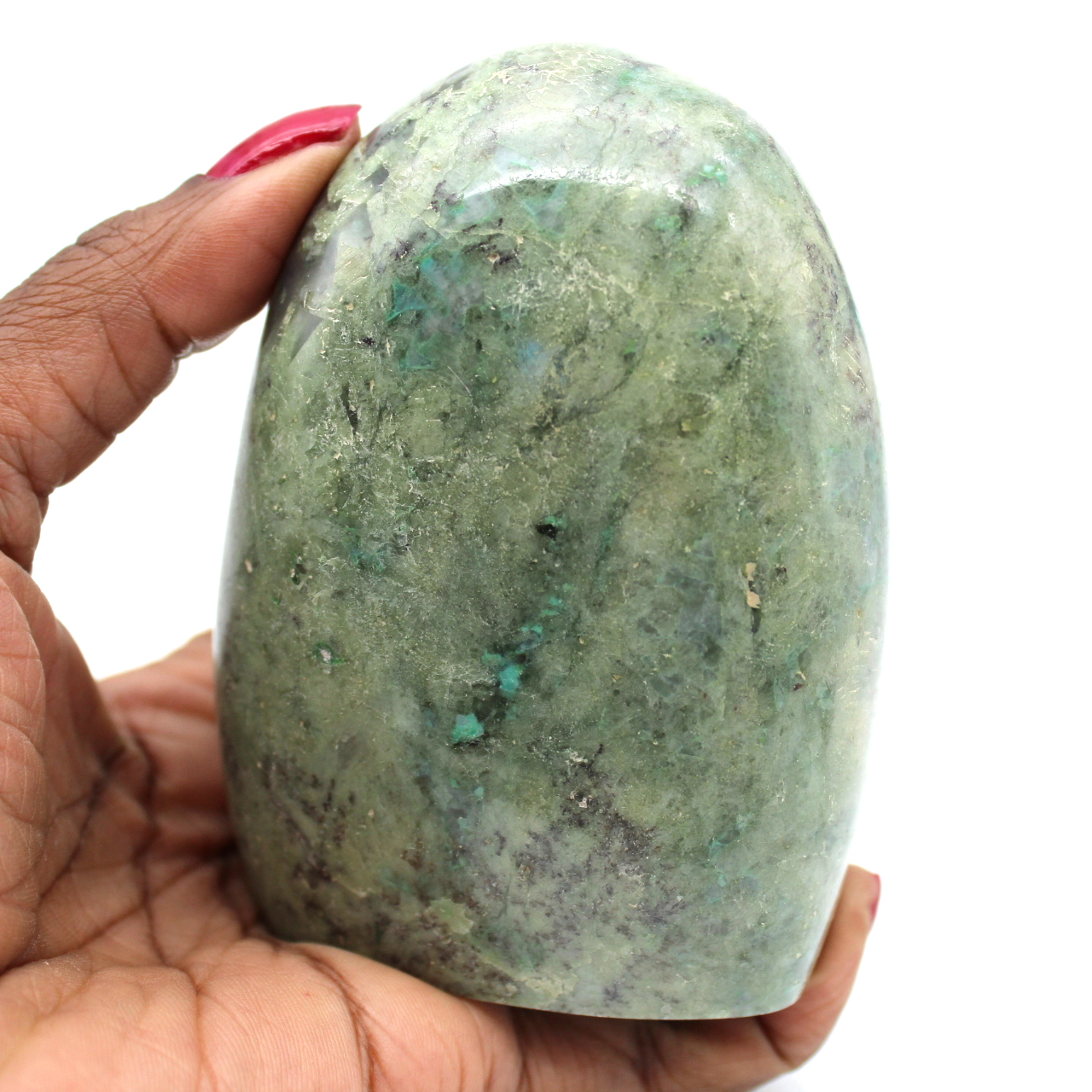Green feldspar paperweight
