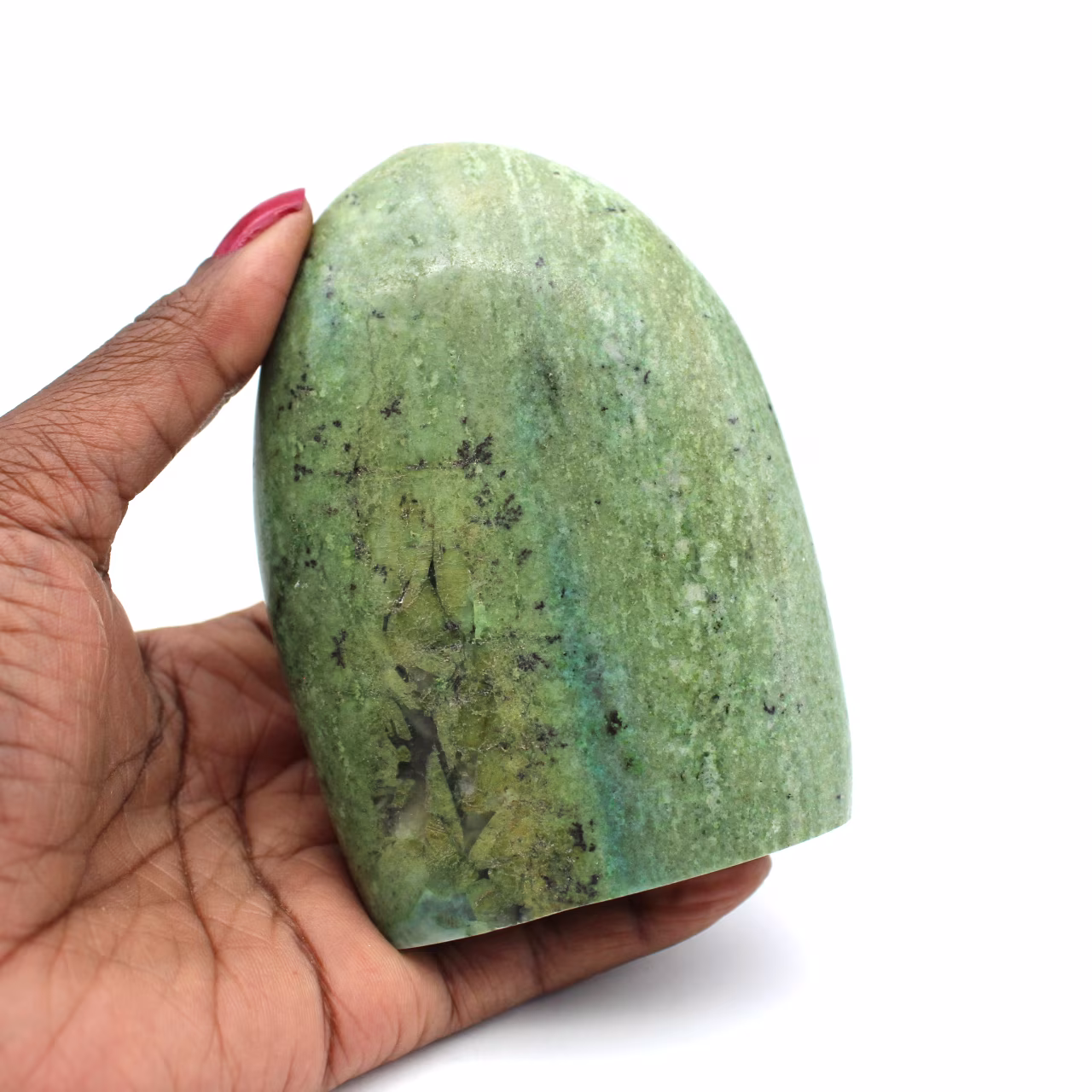 Ornamental natural green feldspar