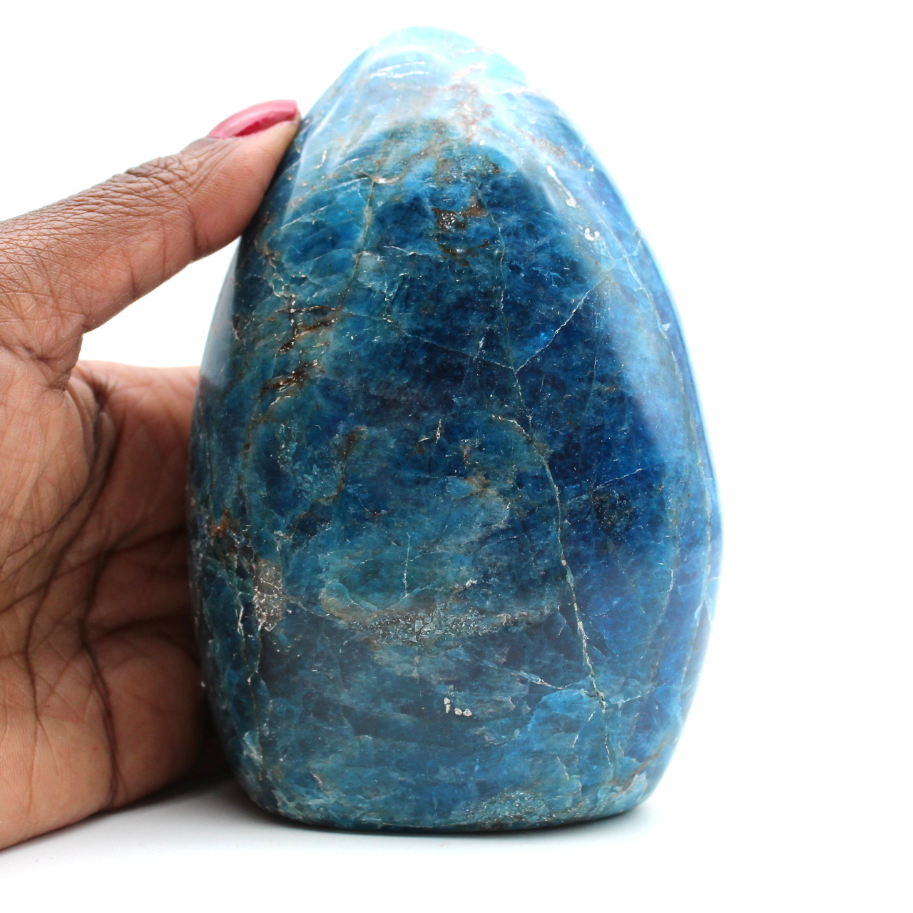 Decorative blue apatite