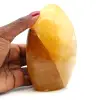 Yellow quartz polished stone - 0