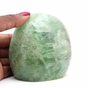 Green fluorite polished freeform
