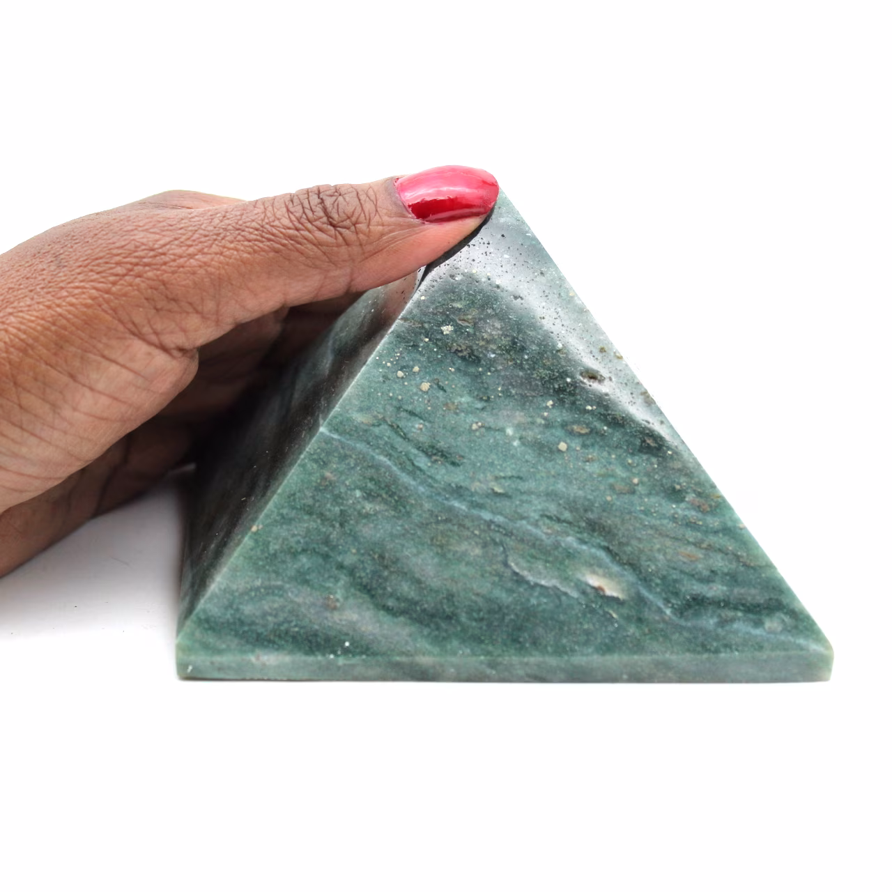 Grüne jaspis-pyramide