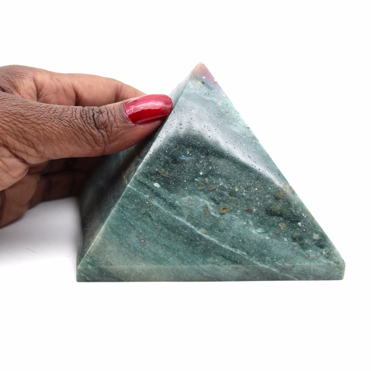 Grüne jaspis-pyramide