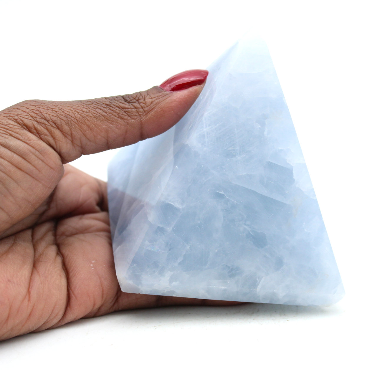 Blaue calcitpyramide