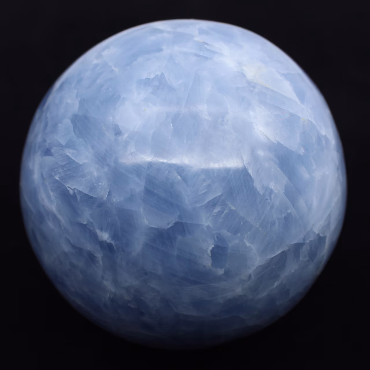 Blue calcite sphere