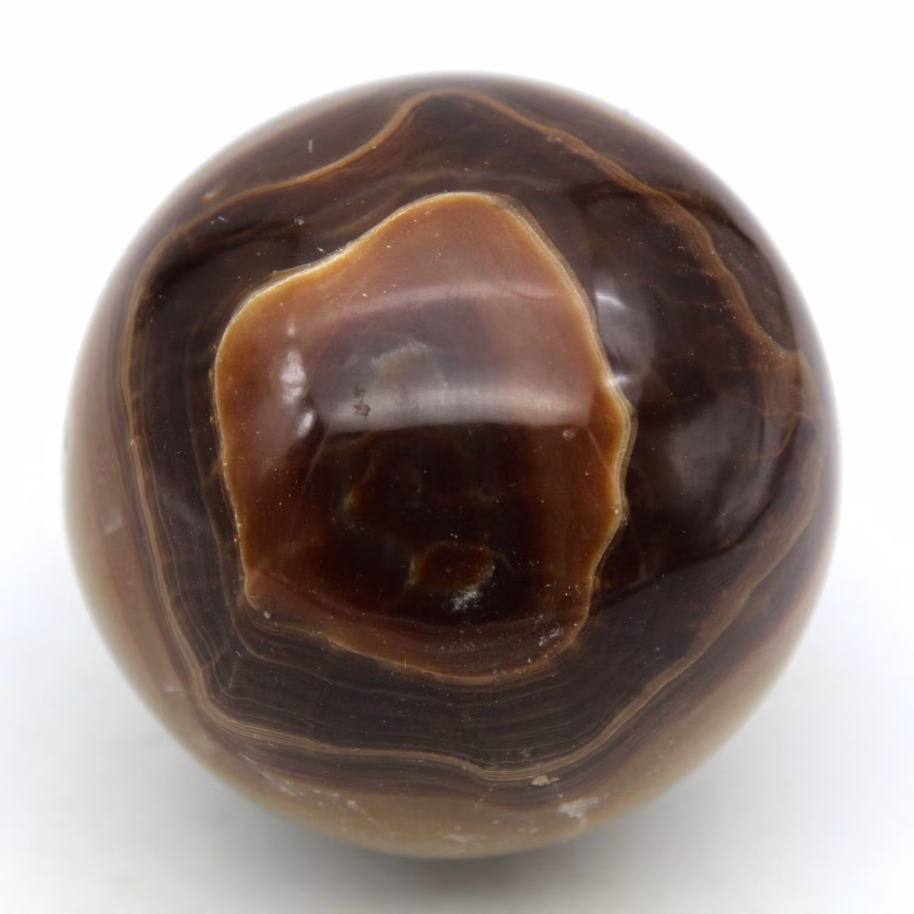 Brown calcite sphere