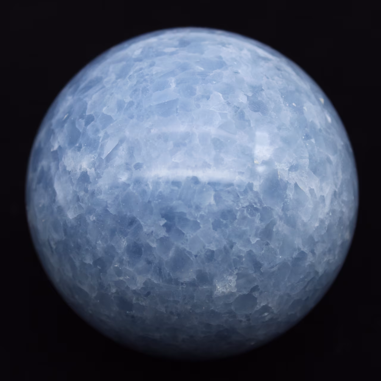 Blue calcite sphere