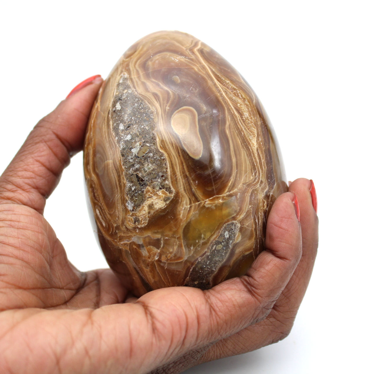 Agate mineral egg