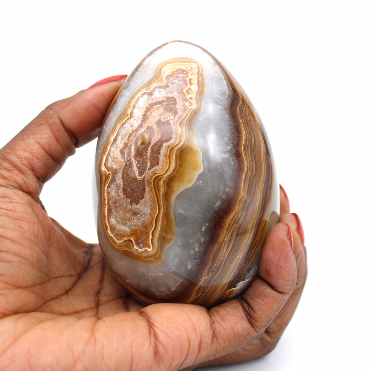Agate mineral egg