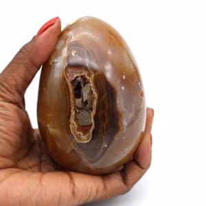Agate mineral egg