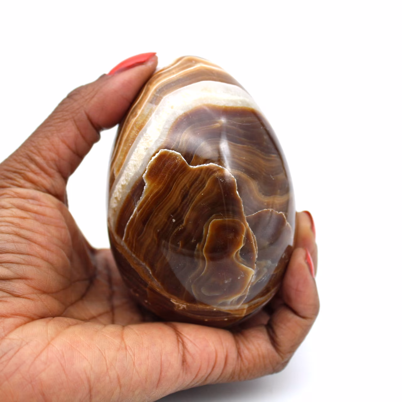 Agate mineral egg