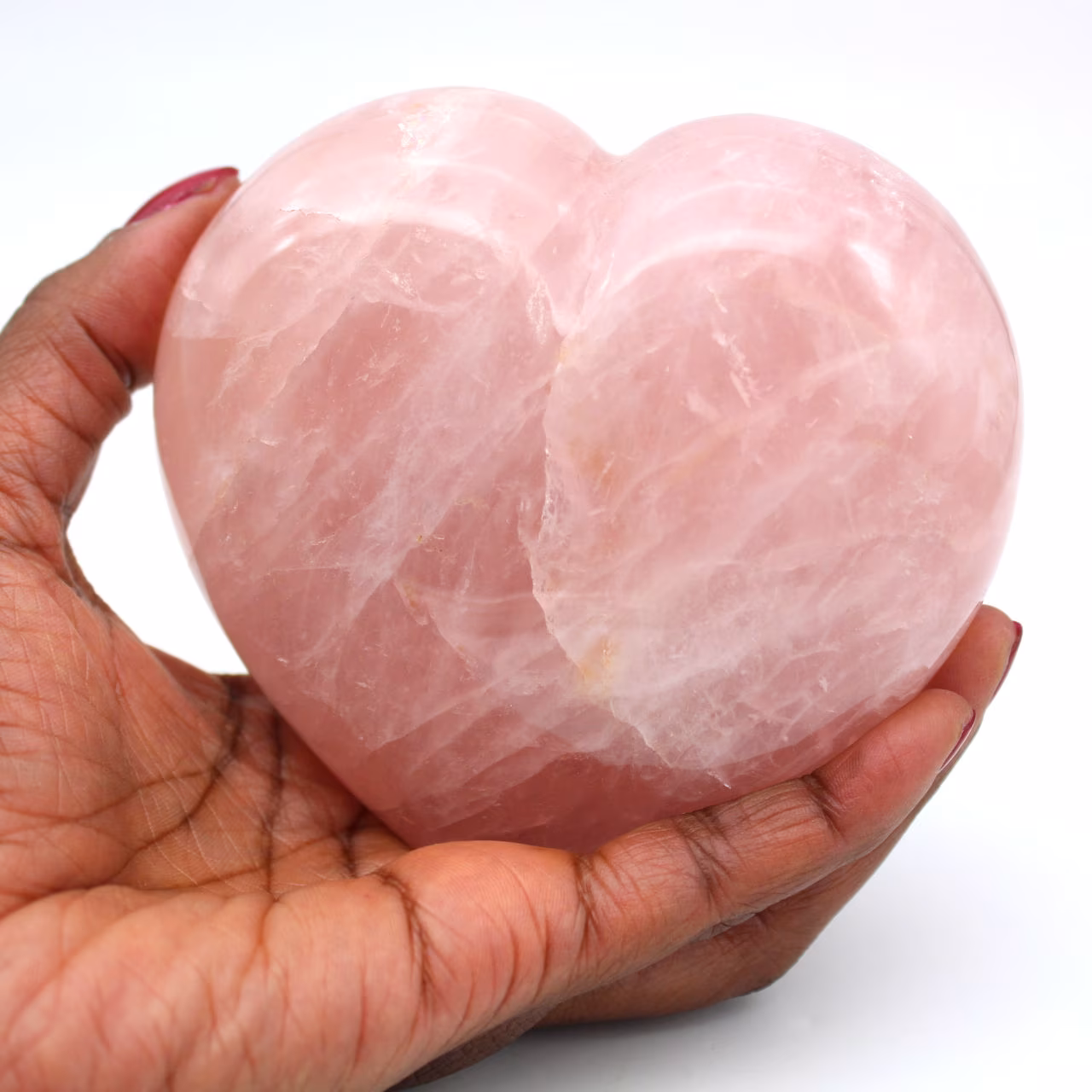 Rose quartz heart