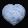 Blue calcite heart - 1