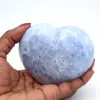 Blue calcite heart - 0